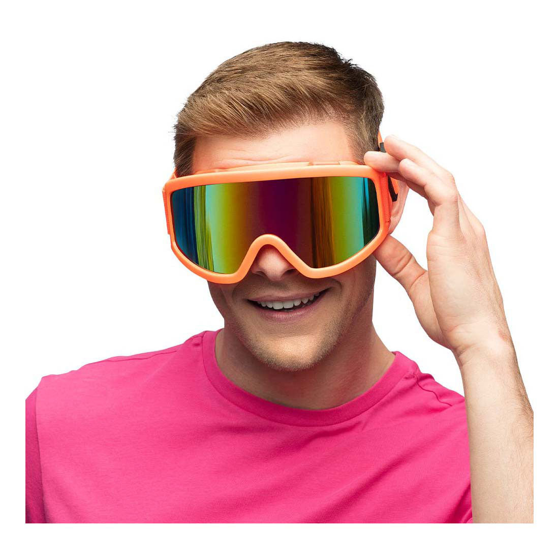 Boland Party skibril neon oranje