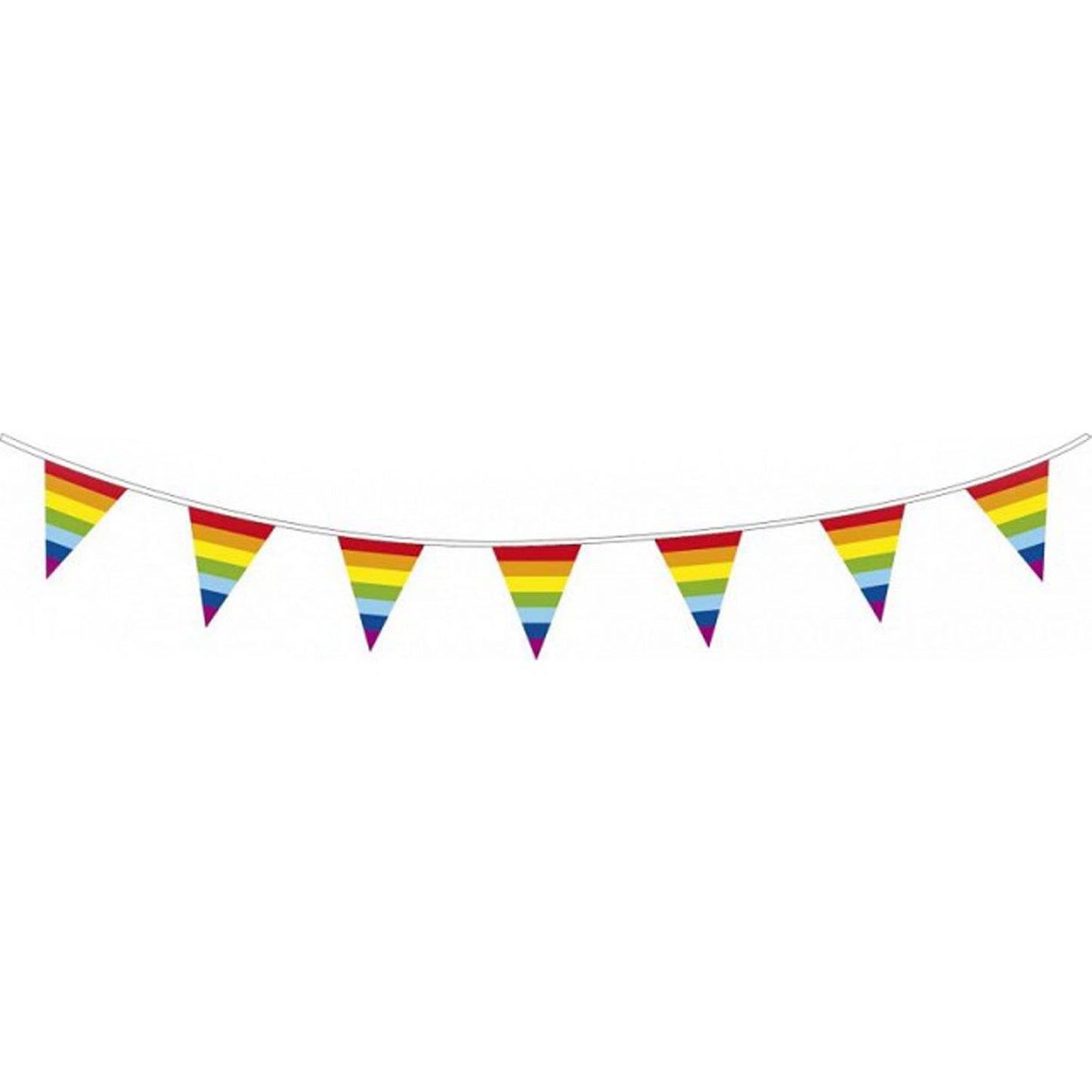Haza Witbaard Vlaggenlijn regenboog, 10mtr.