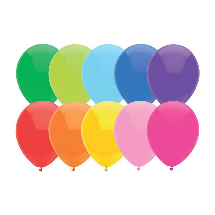 Haza Witbaard Ballonnen gekleurd, 10st.