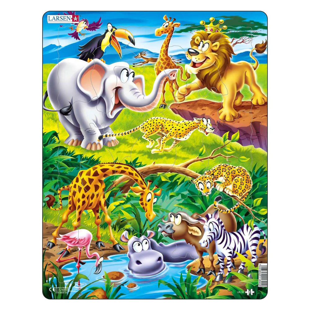 Larsen legpuzzel dieren - op safari, 18st.