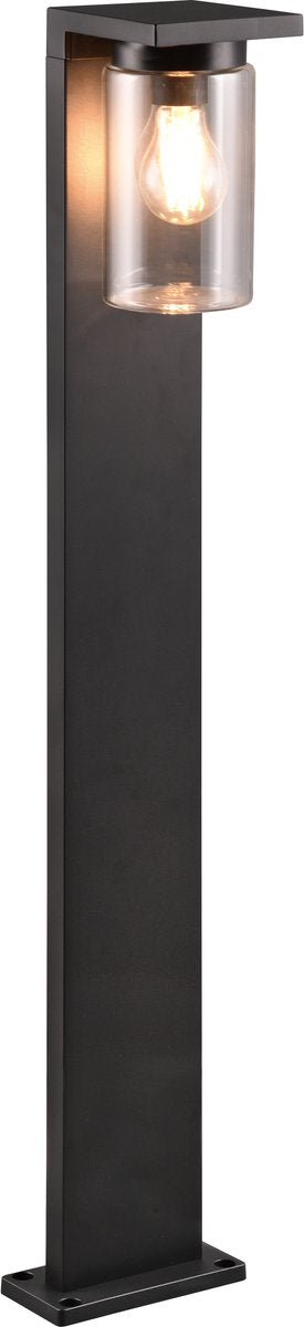 TRIO ardila - paalverlichting - zwart mat - excl. 1x e27 4w - schemersensor - buitenverlichting - ip44