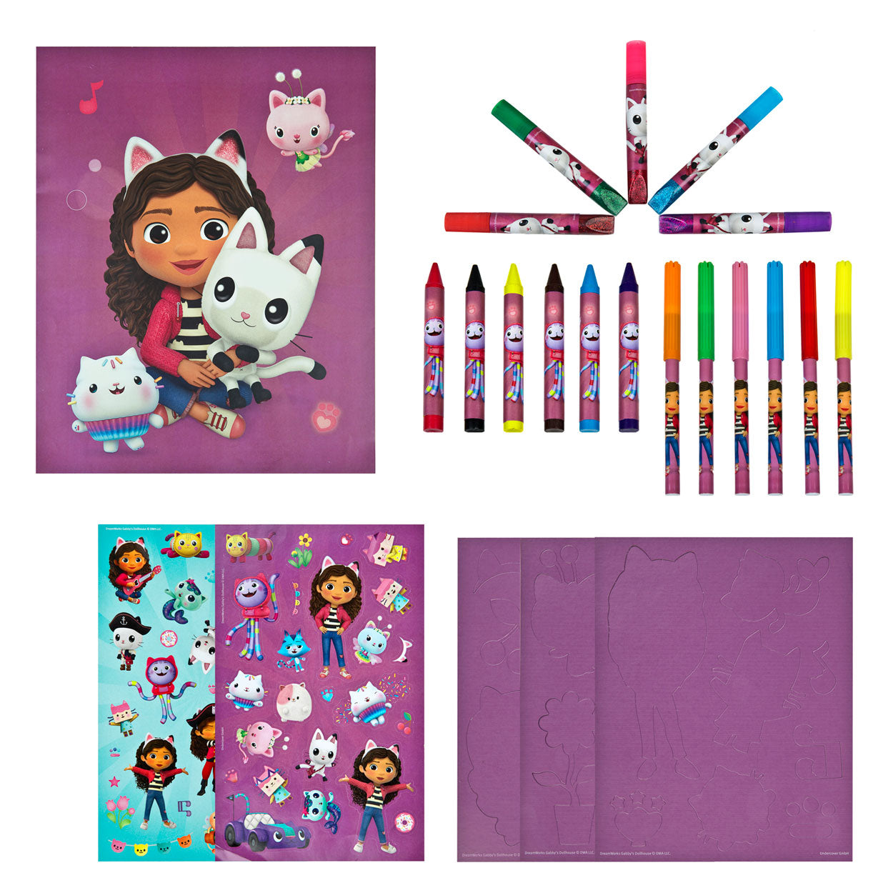 Merkloos Sans Marque Gabby's poppenhuis deluxe knutselset