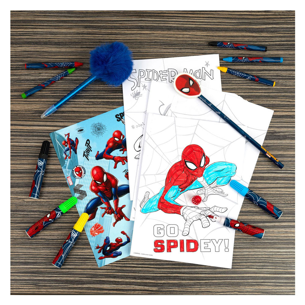Undercover Kleurenset spiderman in rugzak