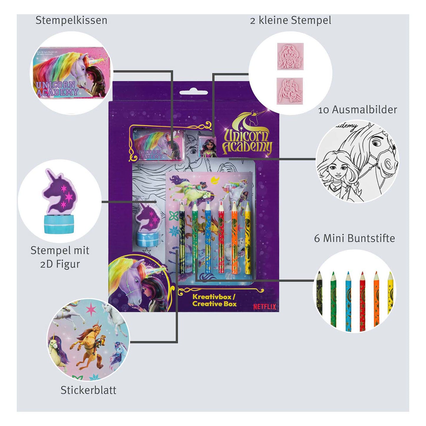 Undercover Unicorn academy knutselbox, 21dlg