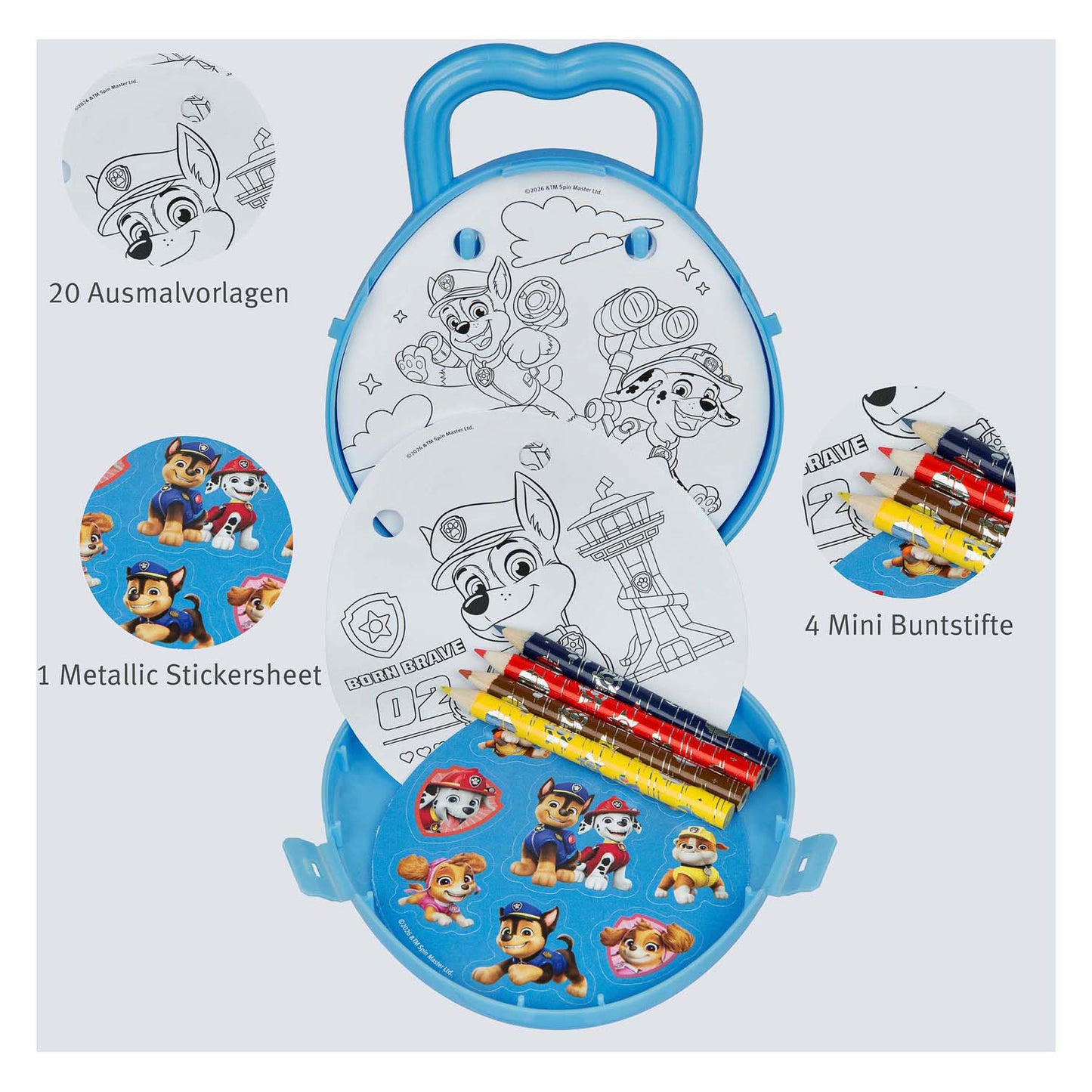 Undercover Kleurset to go paw patrol met kleurpotloden en stickers