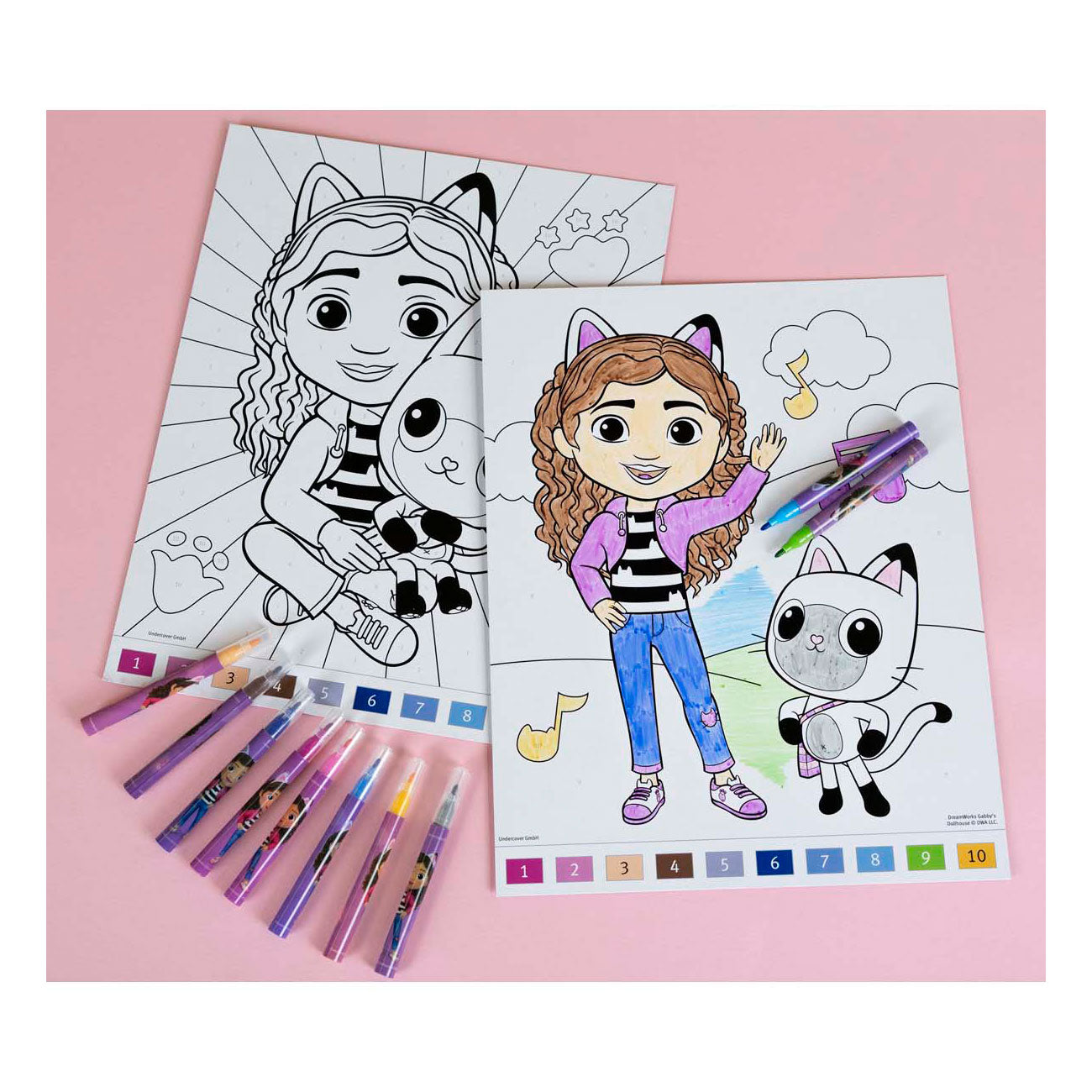 Undercover Kleuren op nummer set gabby's poppenhuis