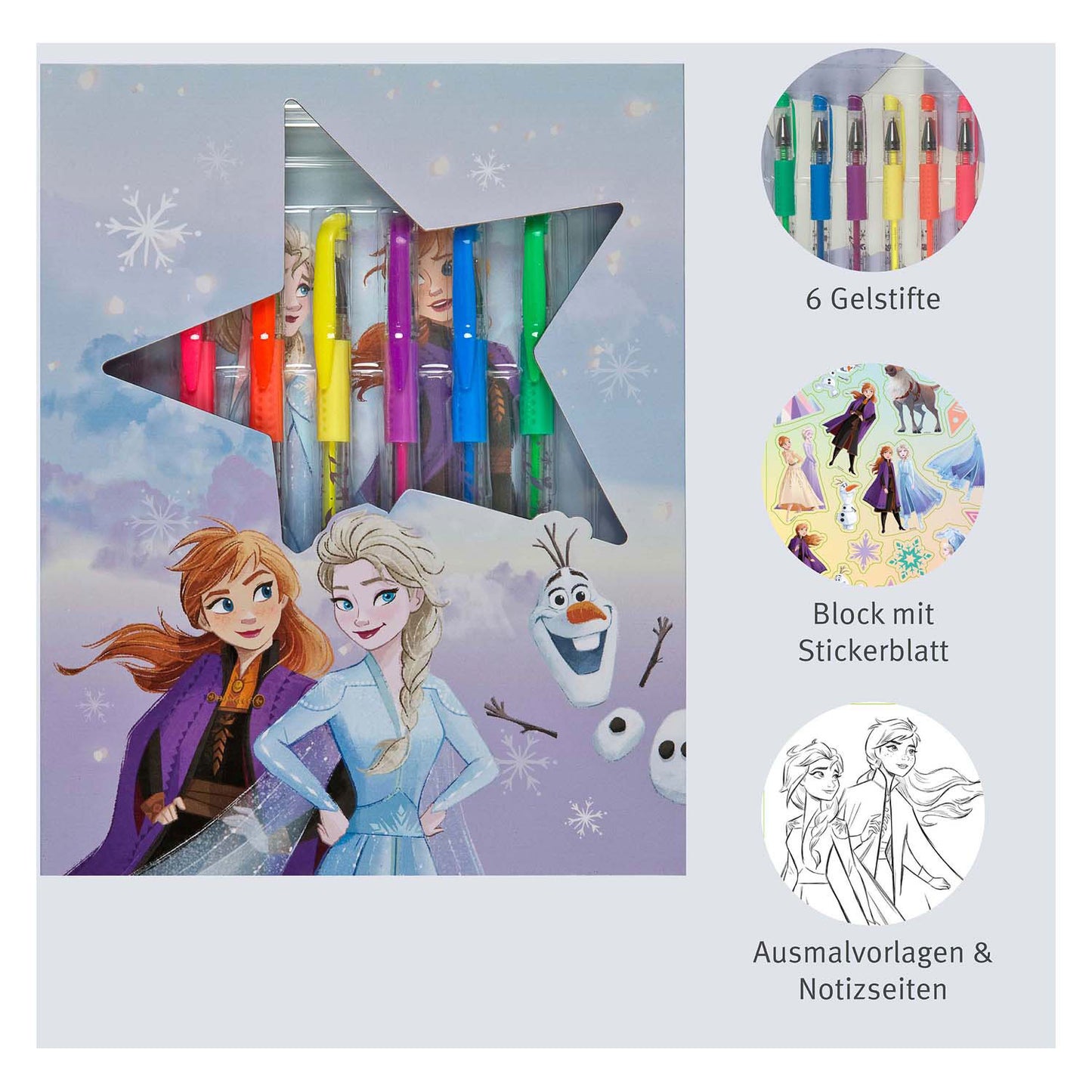 Undercover Kleurset met gelpennen frozen