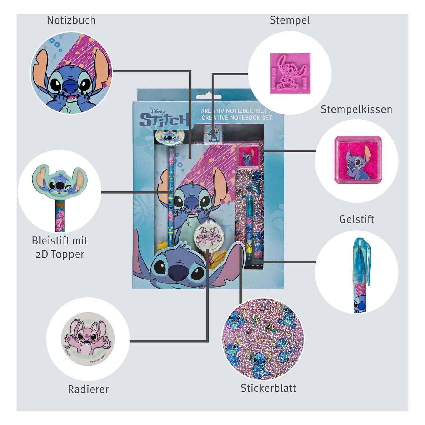 Undercover Notitieblok set stitch - 7dlg.