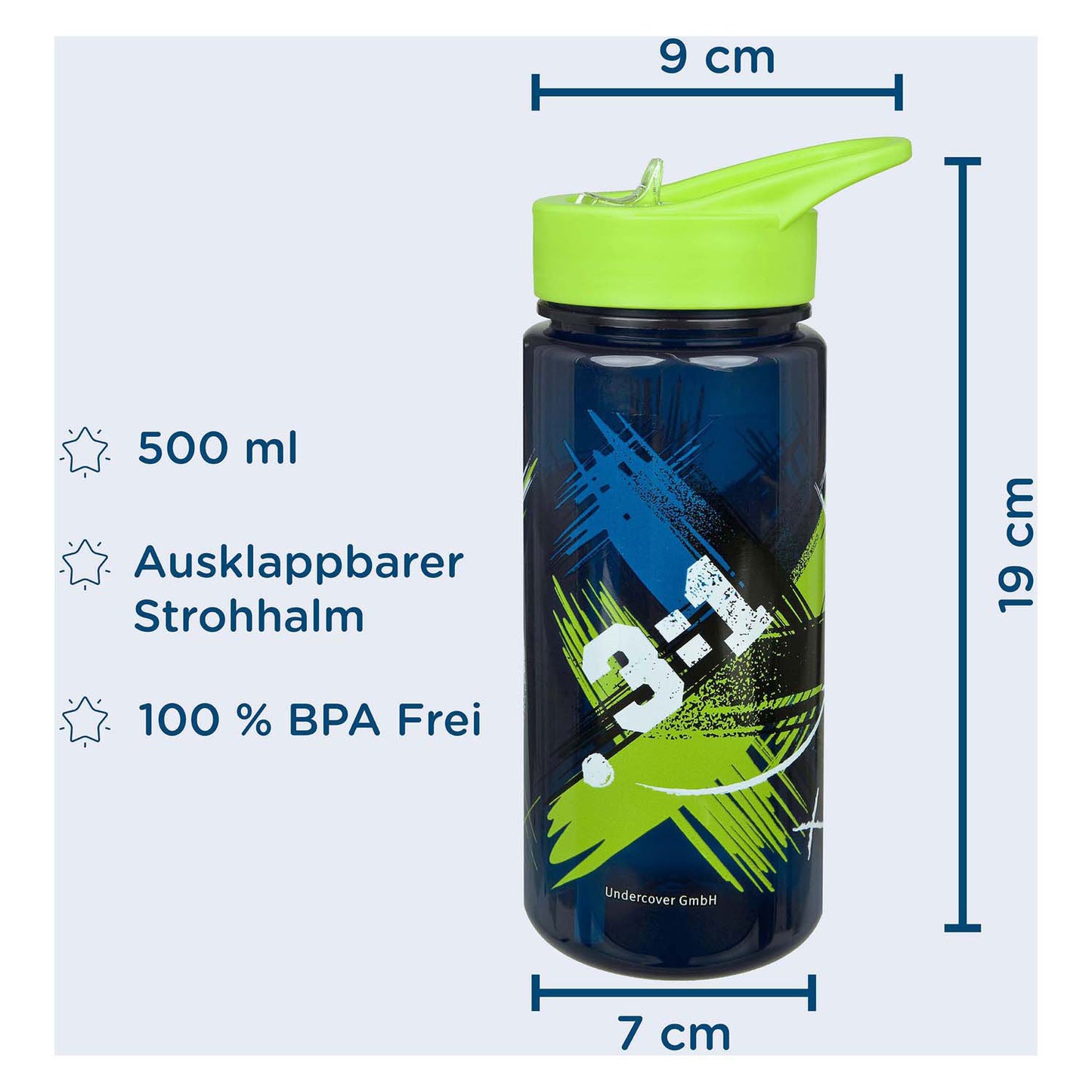 Undercover Aero drinkfles voetbal - 500ml
