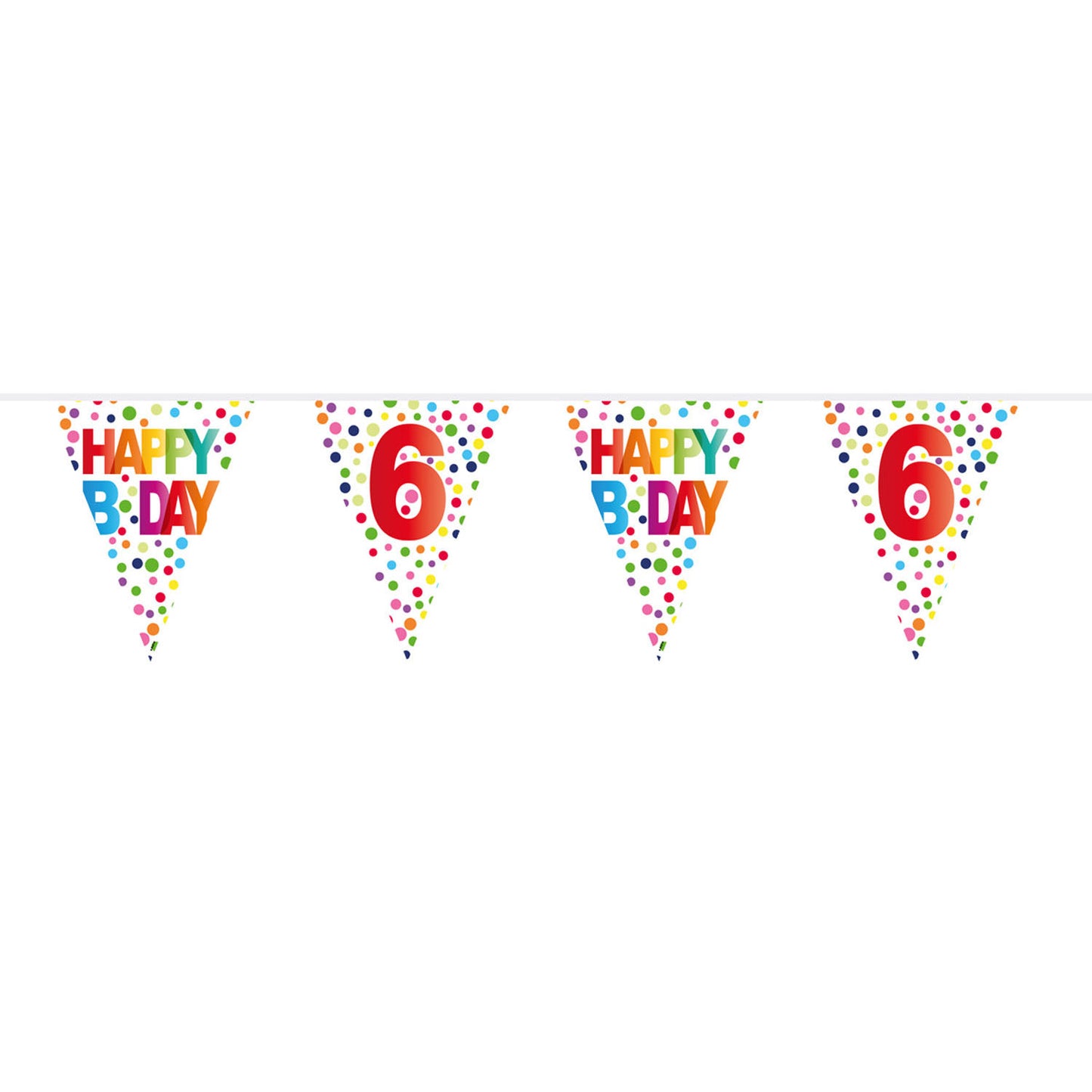 Folat BV Vlaggenlijn confetti 6 jaar, 10mtr.