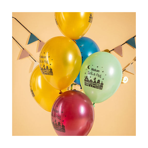 Folat BV Ballonnen welkom sint piet, 6st.