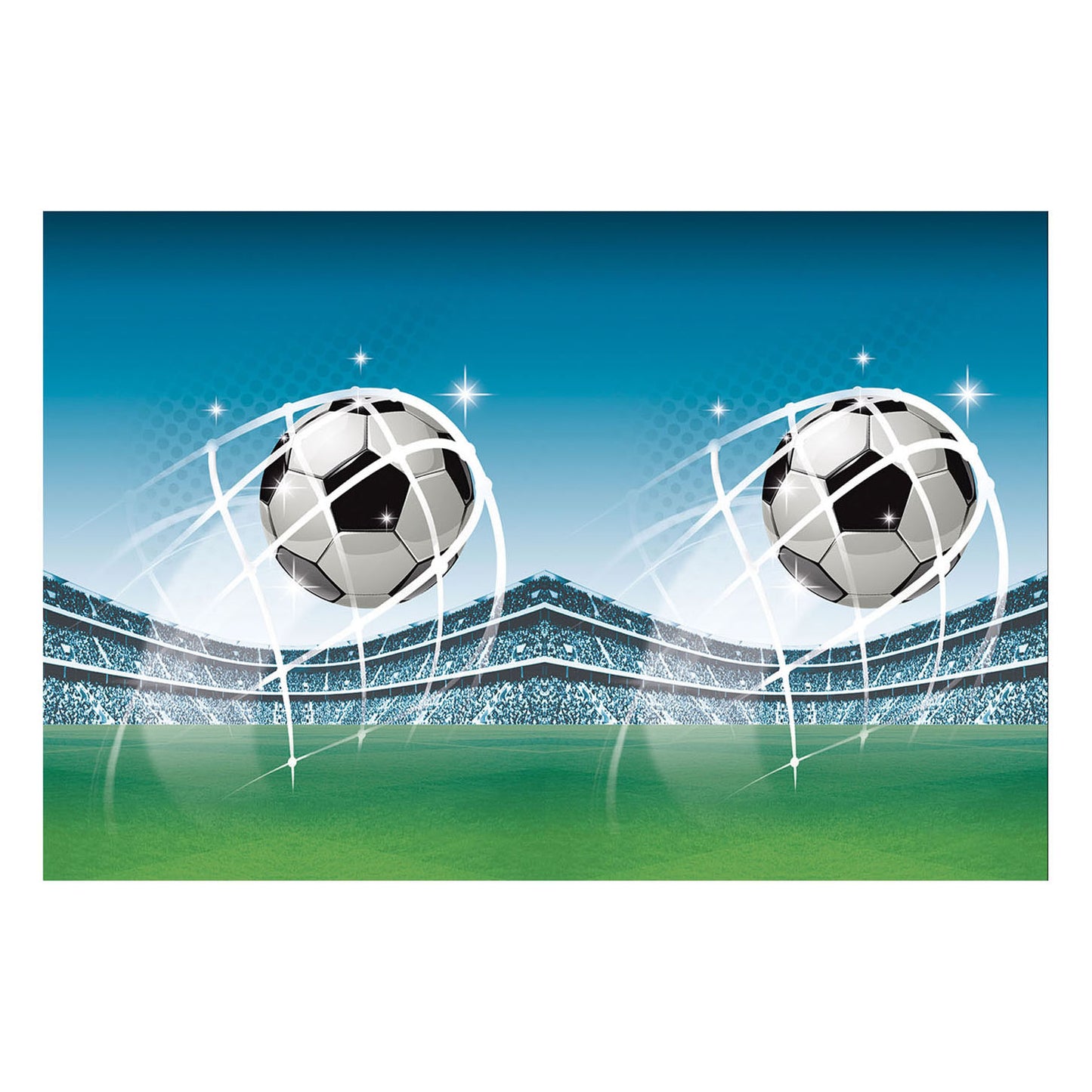 Globos Tafelkleed voetbal fans, 120x180cm