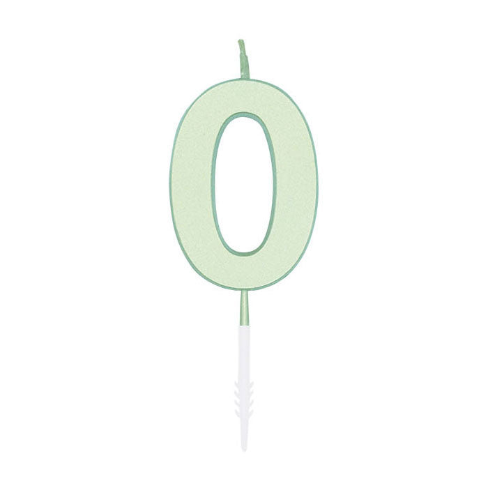 Globos Taartkaars 4,5cm pastel mint no. 0