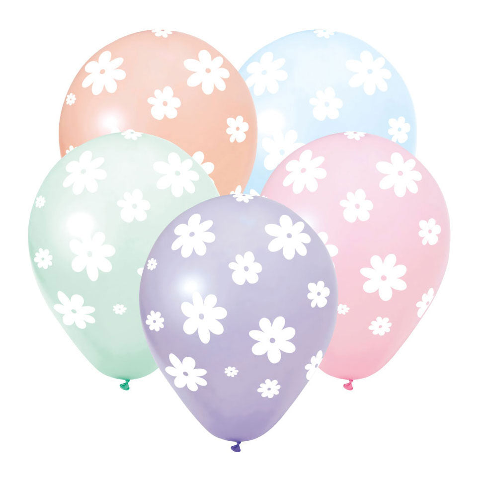 Globos Ballonnen 12 inch madeliefjes - 8st.