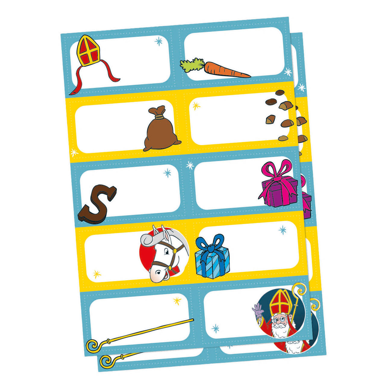 Globos Naam stickers a5 sinterklaas - 2st.