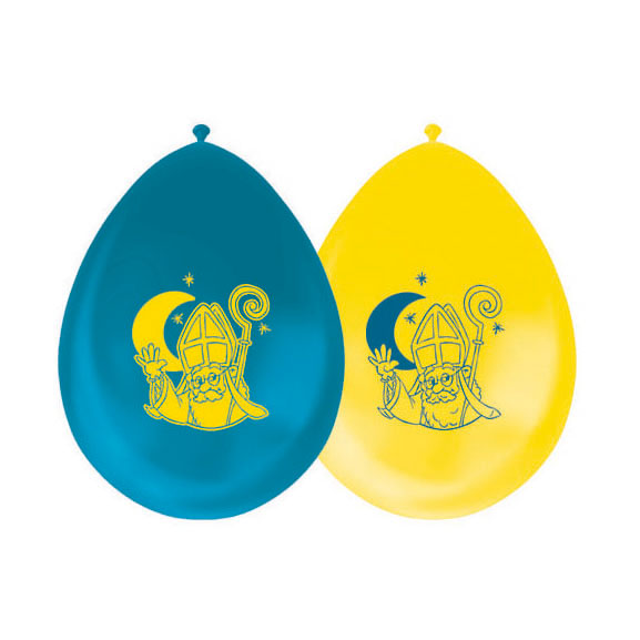 Globos Ballonnen 12 inch dubbelzijdig sinterklaas - 8st.