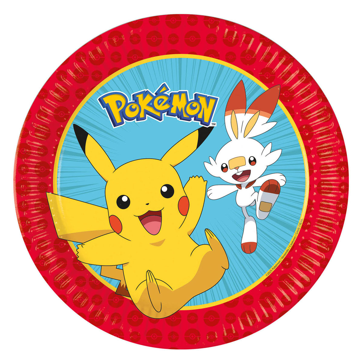 Globos Papieren borden 23cm next generation pokemon - 8st.