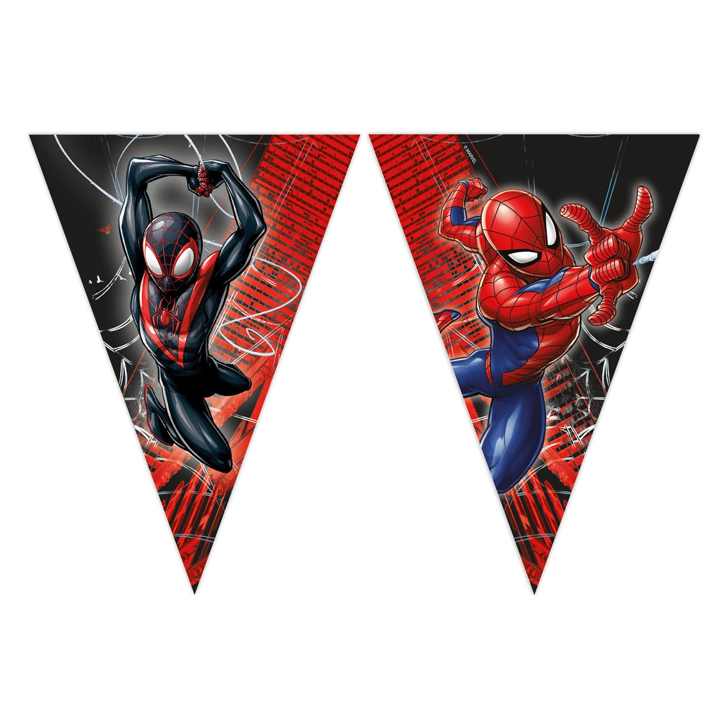Globos Papieren vlaggenlijn spiderman world of web