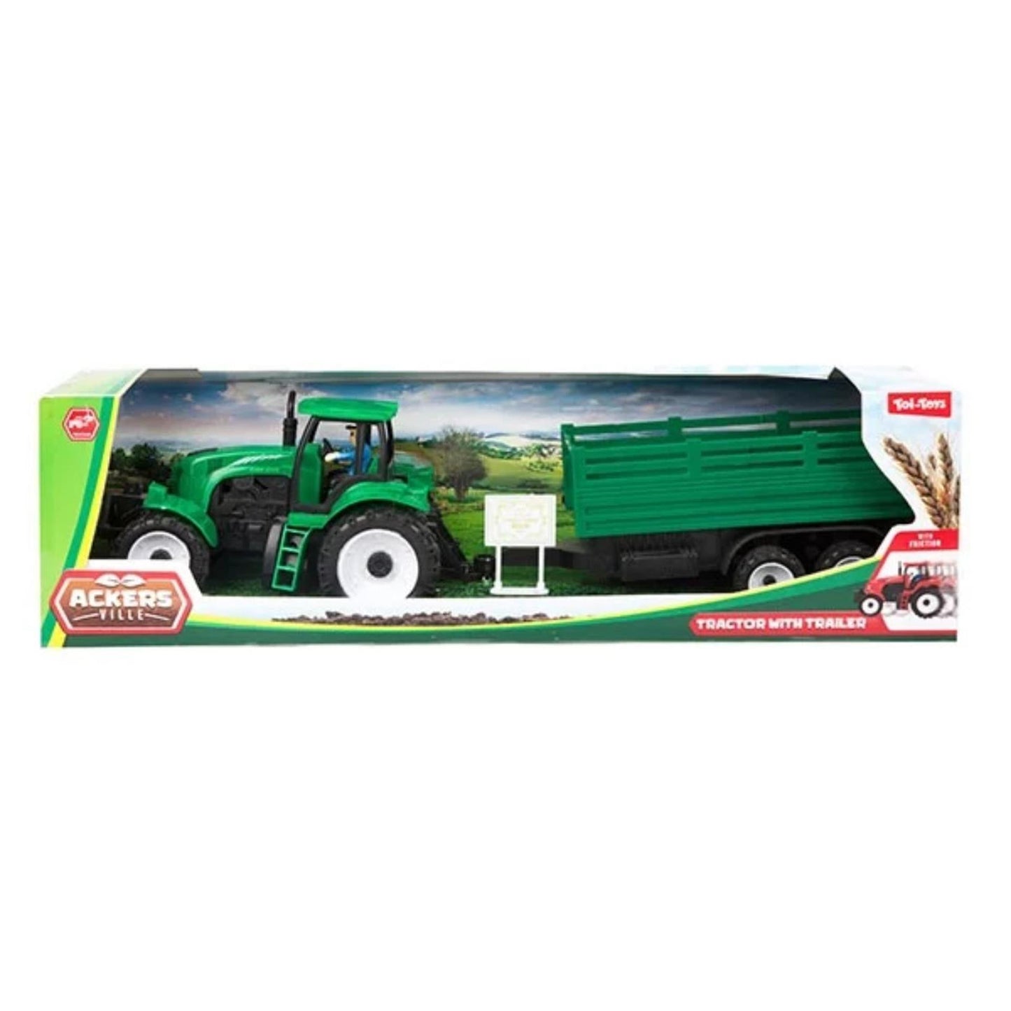 Toi-Toys Toi toys tractor met aanhanger 44cm