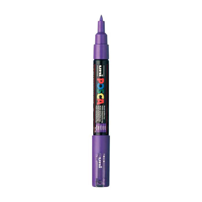 Uni Posca verfmarker 1mc paars - conische punt - 1 mm