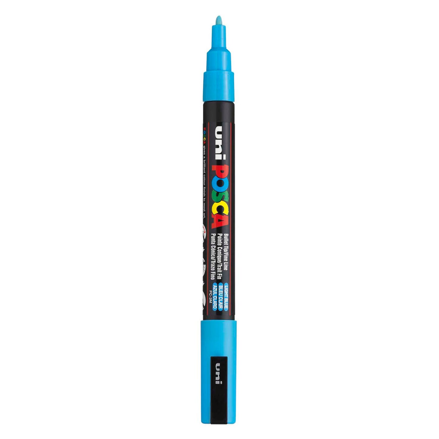 Posca Uni pc3m acrylmarker lichtblauw - ronde punt tot 1,3 mm