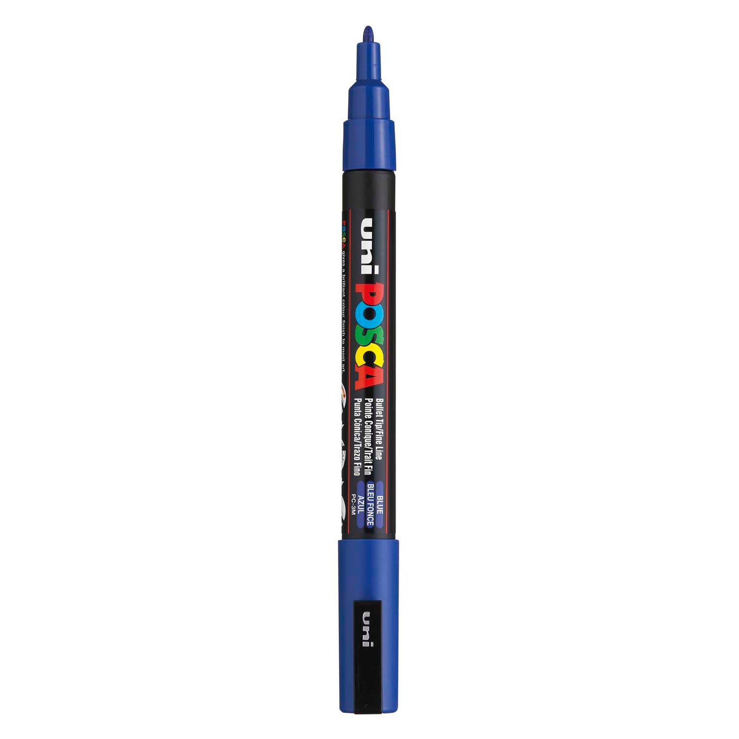 Posca Uni pc3m acrylmarker donkerblauw - ronde punt tot 1,3 mm