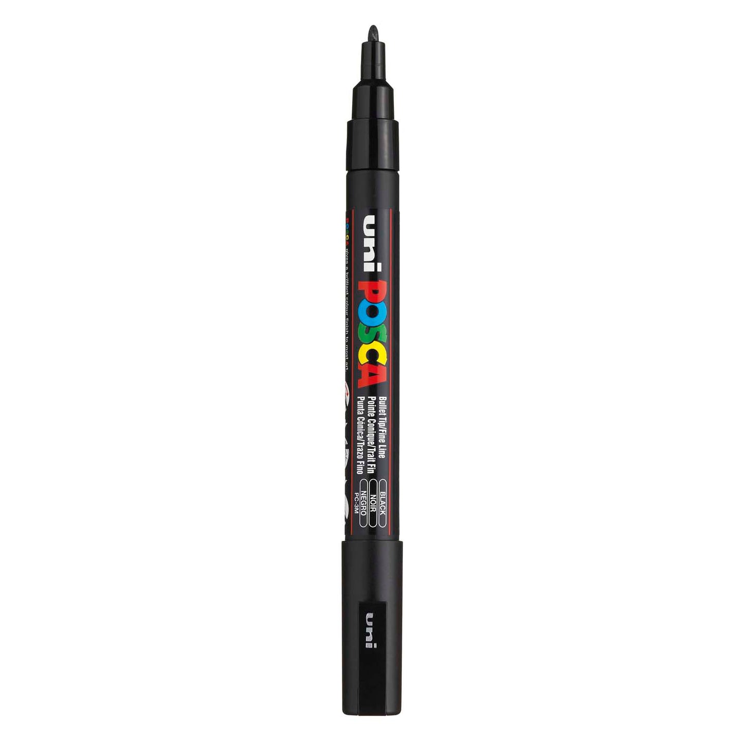 Uni Posca pc3m acrylmarker zwart - ronde punt tot 1,3 mm