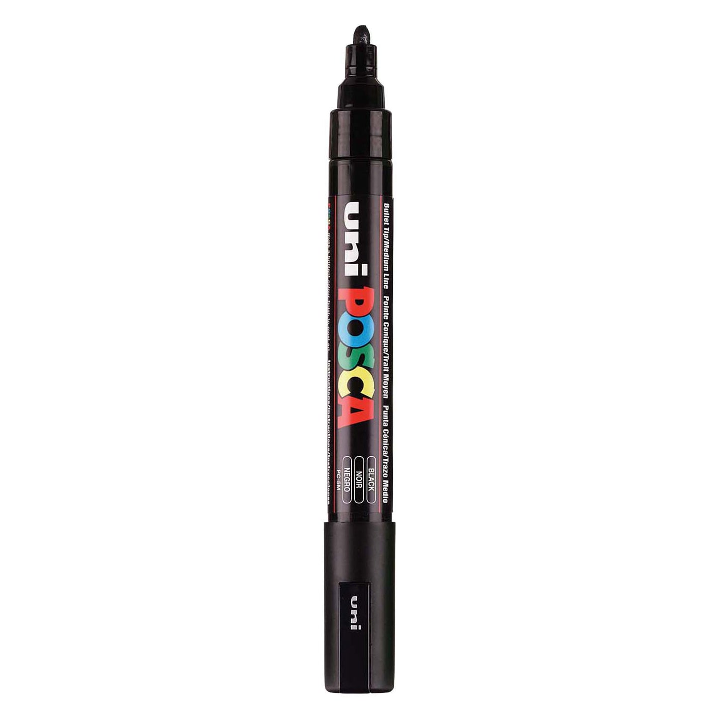 Uni Posca verfmarker pc5m zwart - conische punt 2,5 mm