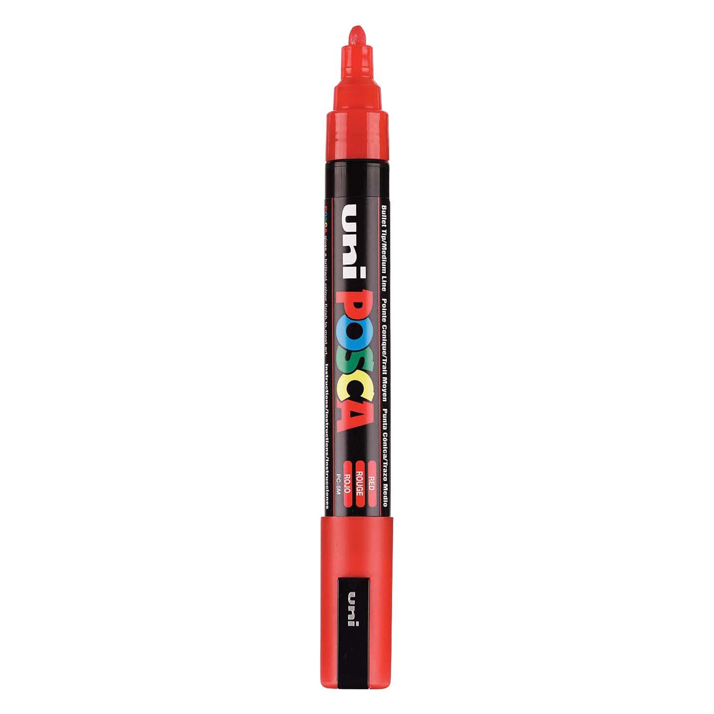 Uni Posca verfmarker pc5m rood - conische punt 2,5 mm