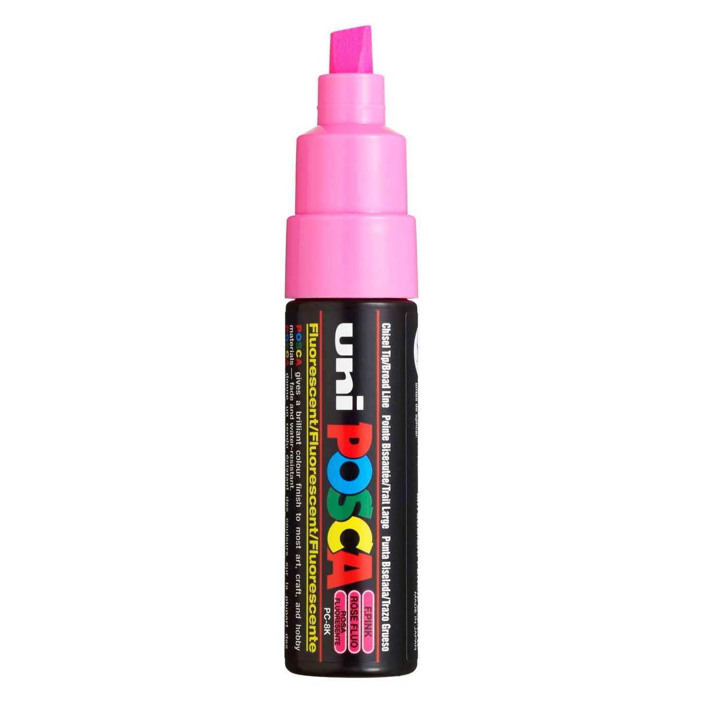 Uni Posca verfmarker 8k neon roze- beitelpunt 8mm