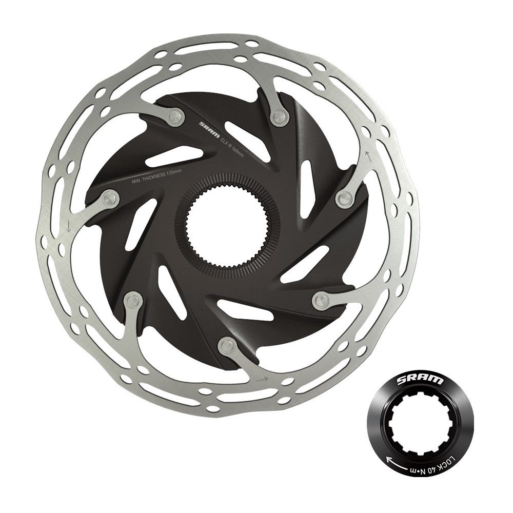 Sram remschijf centerline x-road 160mm centerlock inclusief lockring - 299727