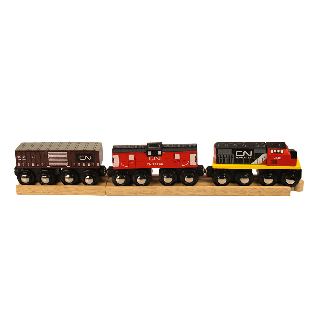 Bigjigs houten cn trein,5dlg