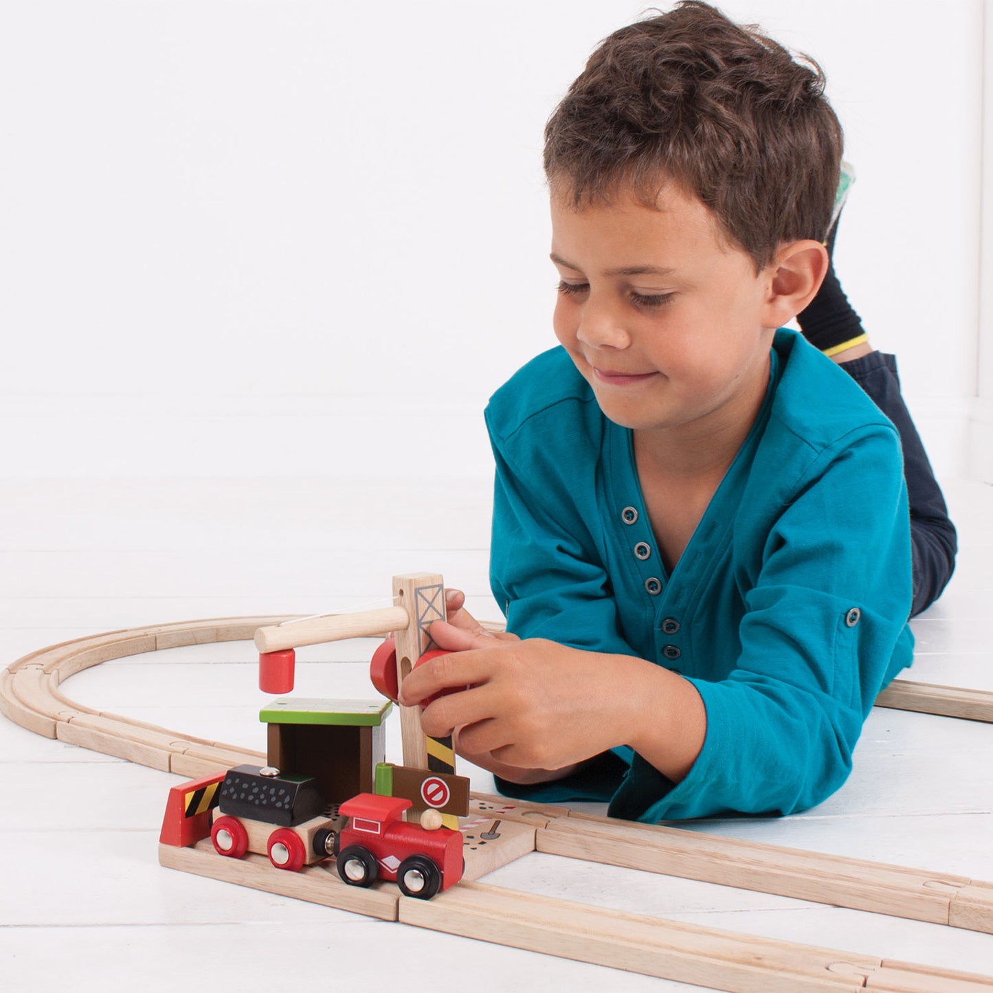 BIGJIGS houten treinrails - kolenmijn