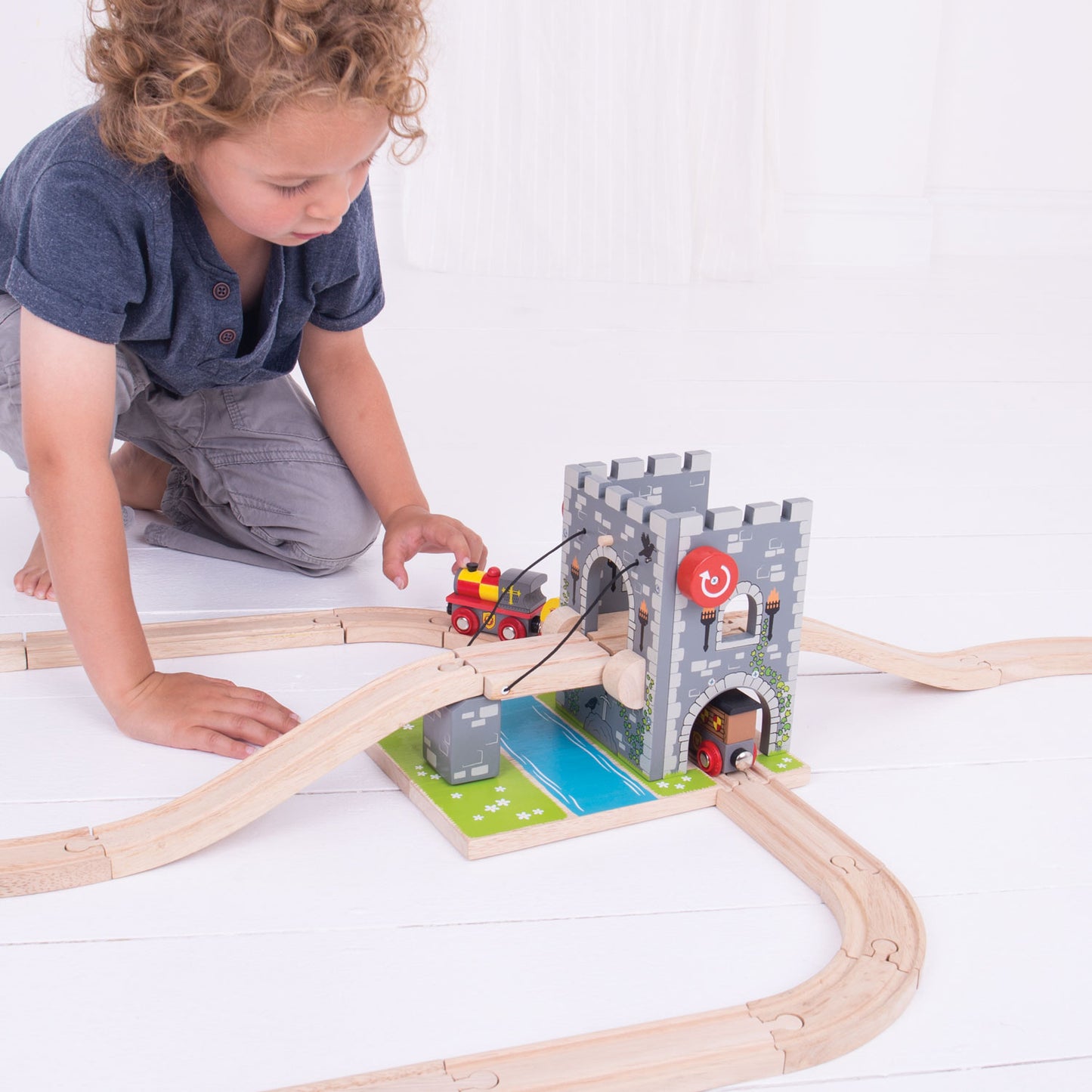 BIGJIGS houten rails - ophaalbrug