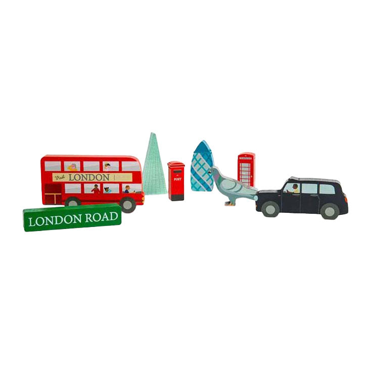 Bigjigs houten londen chunky puzzel, 8st.