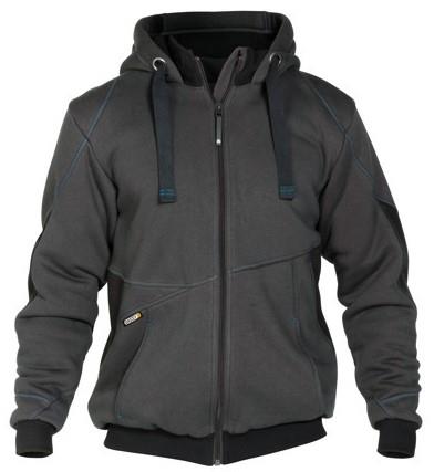 DASSY sweatshirt jas pulse antraciet zwart l