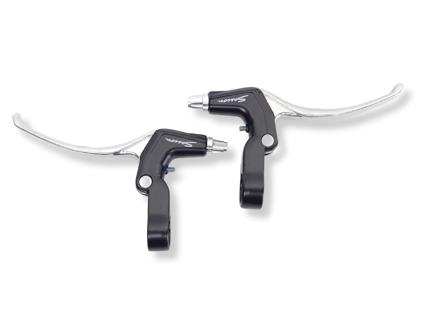 remgrepenset 4-vinger V-brake zilver zwart 2-delig