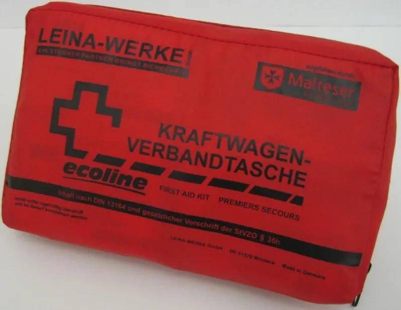 LEINA-WERKE verbandkasten compact ecoline first aid bag nylon red din 13164