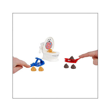 Poo Poep schieten in het toilet kinderspel
