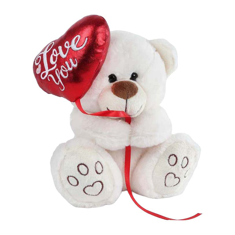 Take Me Home beer met ballonhart pluche - 20cm