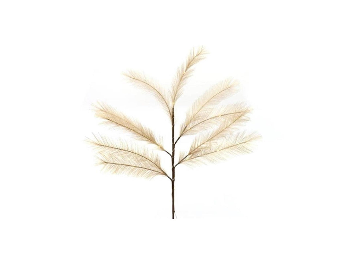HBX Natural Living Pluimgras tak met led 72cm coffee