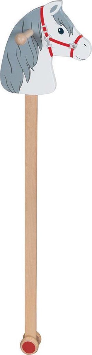 Goki Stokpaard: kleine wolk l99cm, met mogelijkheid om teugels te bevestigen, hout, 3+