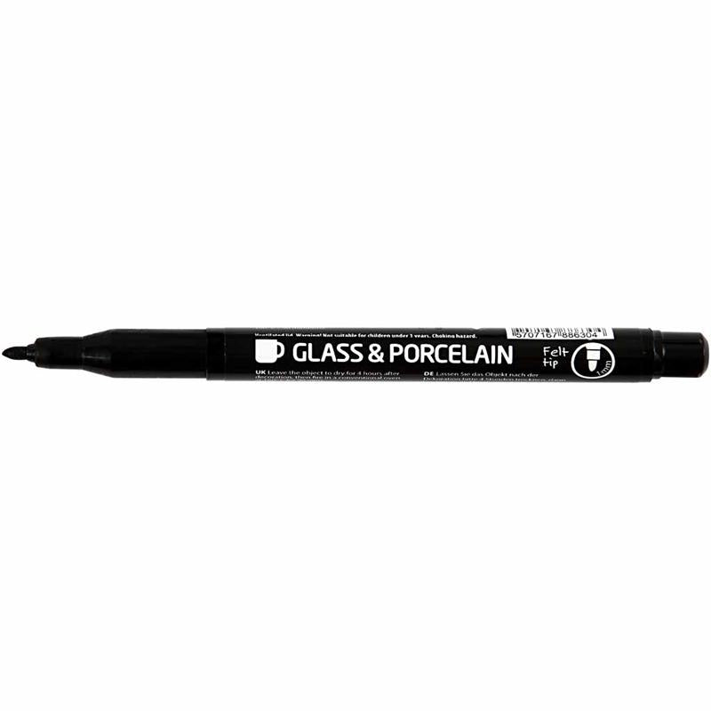 Creativ Company Https: www.cchobby.nl contourstift-voor-glas-en-porselein-lijndikte-1-3-mm-semi-dekkend-zwart-1-stuk