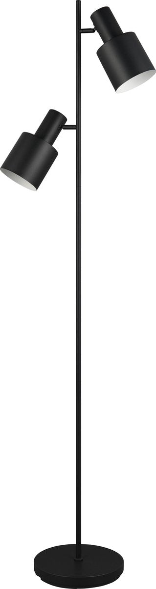 TRIO agudo - vloerlamp - zwart mat - excl. 2x e27 4 w - voetschakelaar