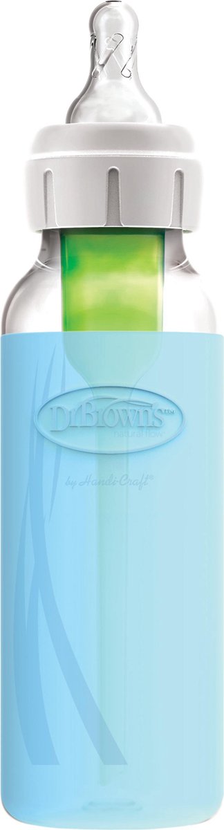 Dr. Brown's flesbeschermer - smalle halsfles - 250ml - blauw