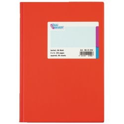 Kasboek König Ebhardt A5 148x210mm blauw vierkant 96 pagina's per boek