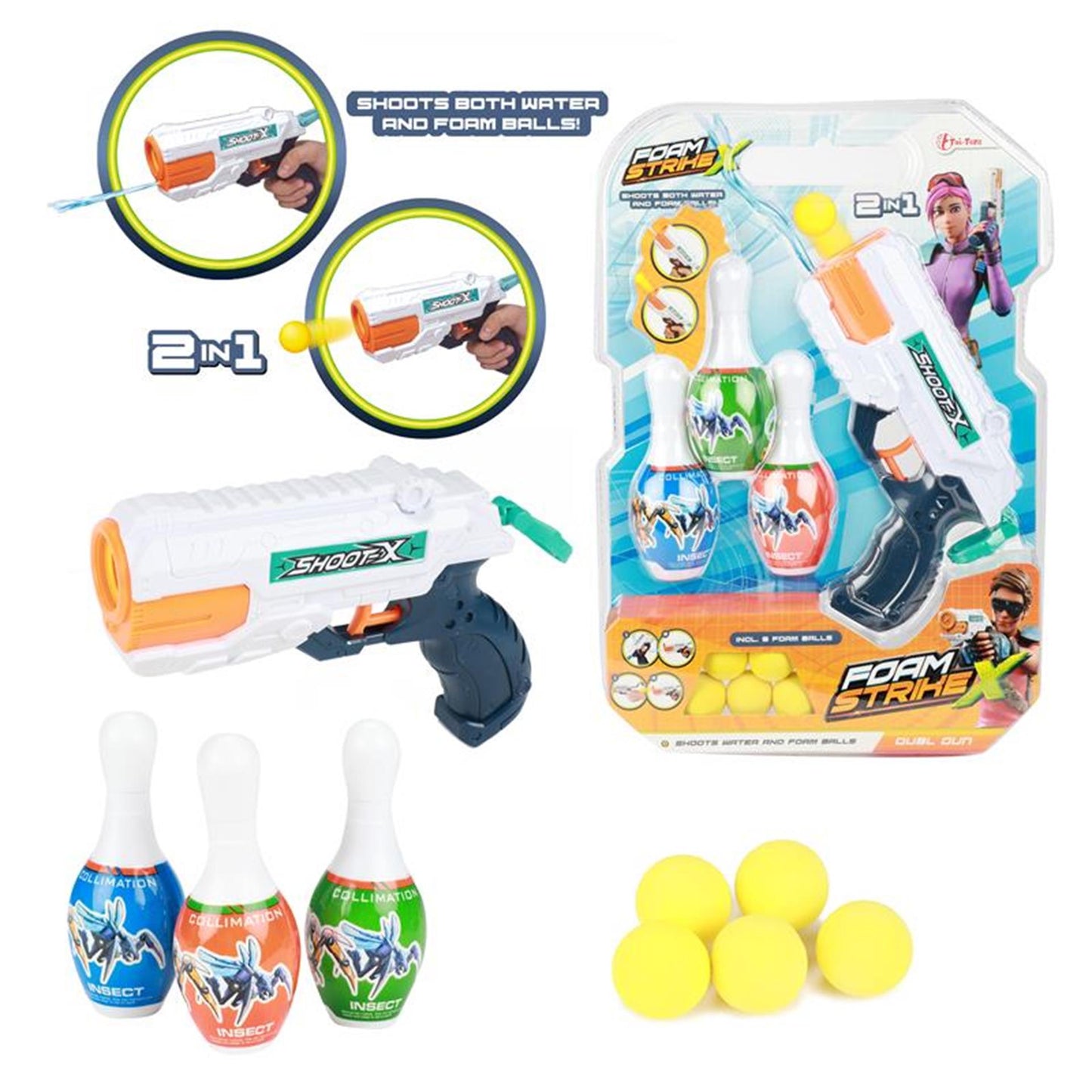 Toi-Toys Toi toys foam strikex set waterpistool