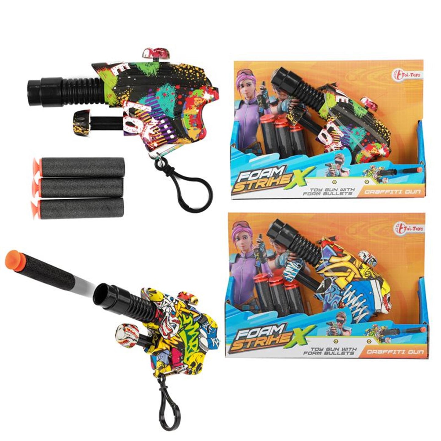 Toi-Toys Toi toys pistool met 3 foampijlen