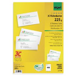 Sigel Visitekaartjes lp796 85x55mm 225g m2 ultrawit