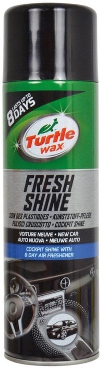 Turtle Wax gl fresh shine new car - herstelt snel en gemakkelijk glans - voor alle kunststof onderdelen - langdurige antistatisch - stoot stof vuil af - 500ml